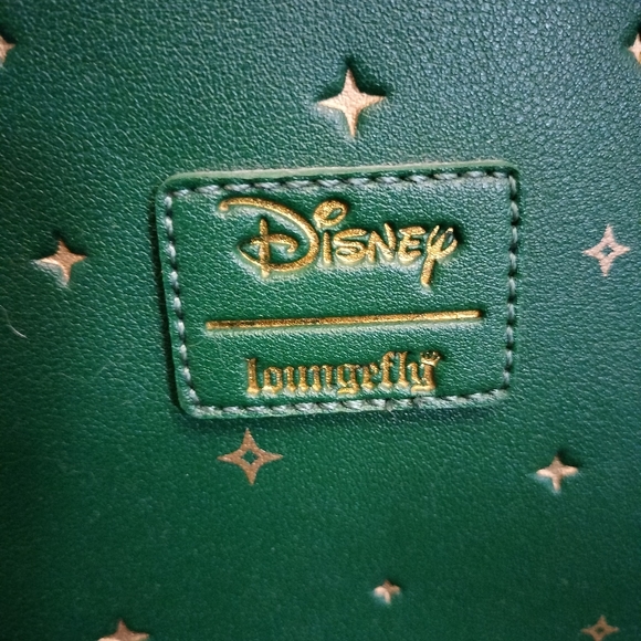 Green and Gold Peterpan Loungefly Crossbody Purse - Picture 2 of 3